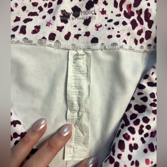 Fabletics Define PowerHold High-Waisted 7/8 Legging - L Spotted Orchid - Picture 3 of 4